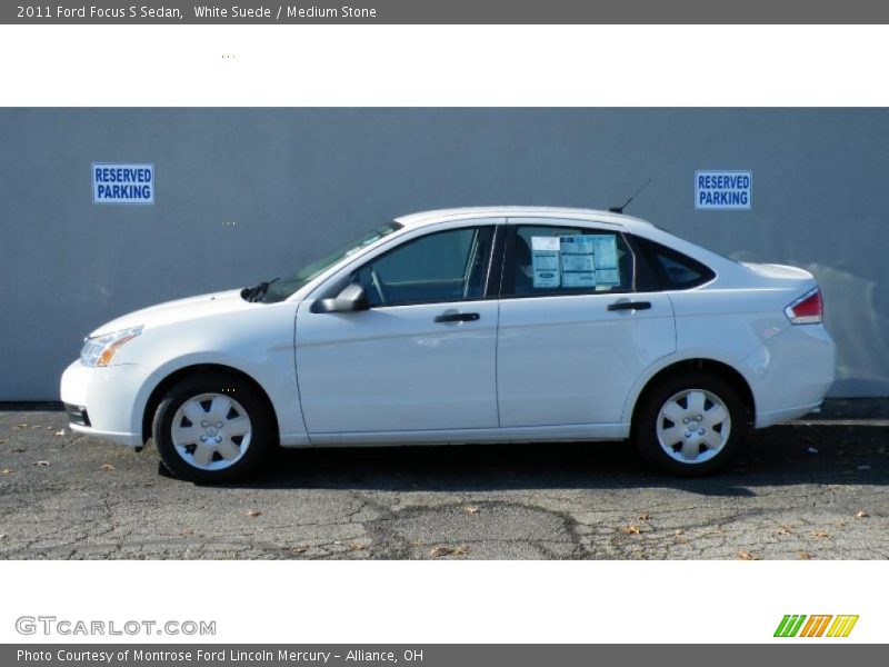 White Suede / Medium Stone 2011 Ford Focus S Sedan