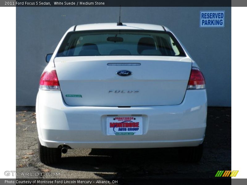 White Suede / Medium Stone 2011 Ford Focus S Sedan