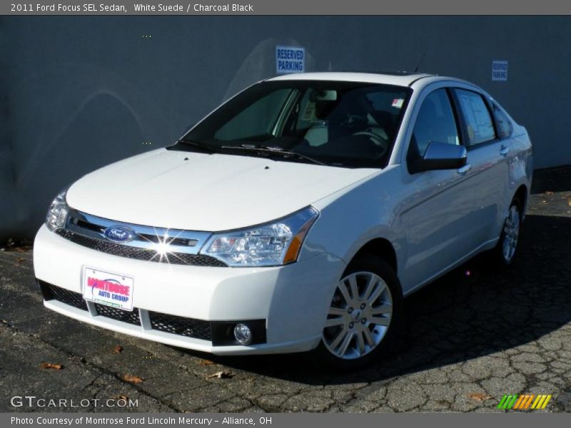 White Suede / Charcoal Black 2011 Ford Focus SEL Sedan