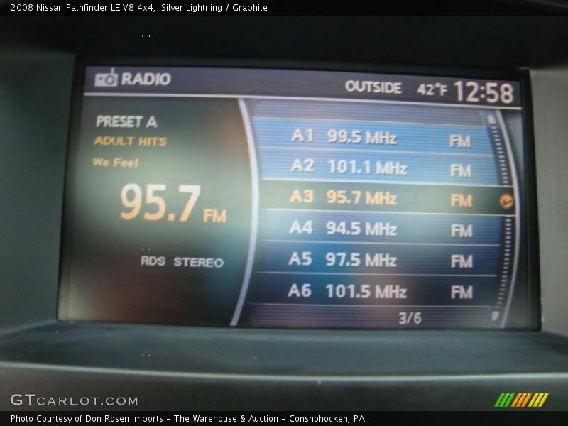 Navigation of 2008 Pathfinder LE V8 4x4