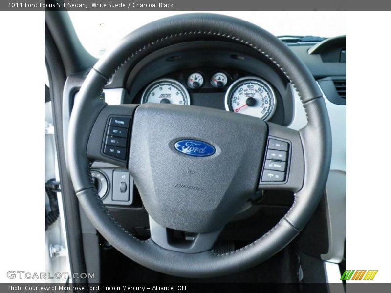 White Suede / Charcoal Black 2011 Ford Focus SEL Sedan