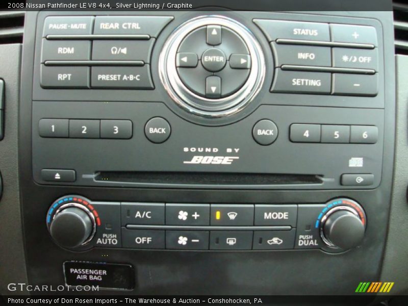 Controls of 2008 Pathfinder LE V8 4x4