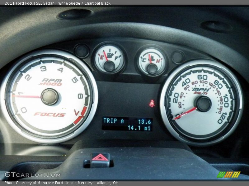 White Suede / Charcoal Black 2011 Ford Focus SEL Sedan