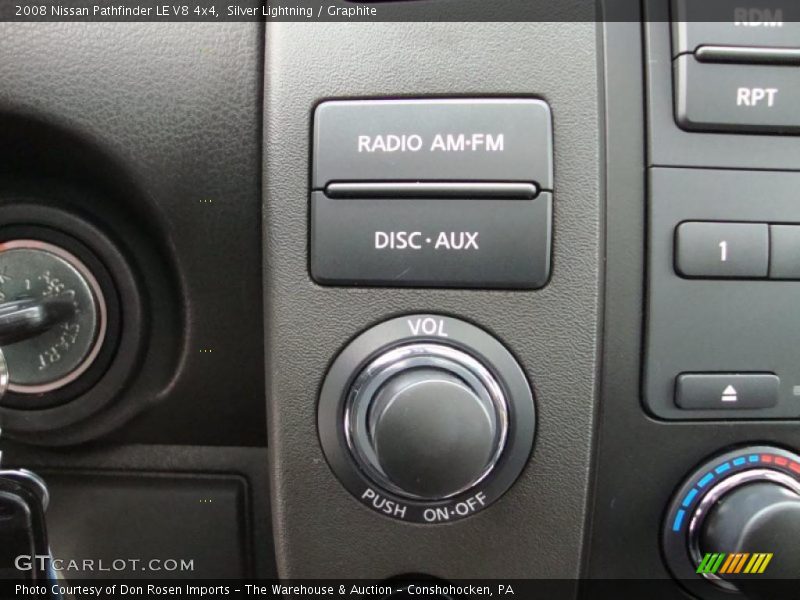 Controls of 2008 Pathfinder LE V8 4x4