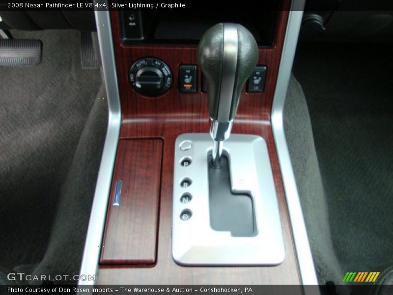  2008 Pathfinder LE V8 4x4 5 Speed Automatic Shifter