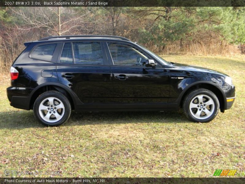 Black Sapphire Metallic / Sand Beige 2007 BMW X3 3.0si