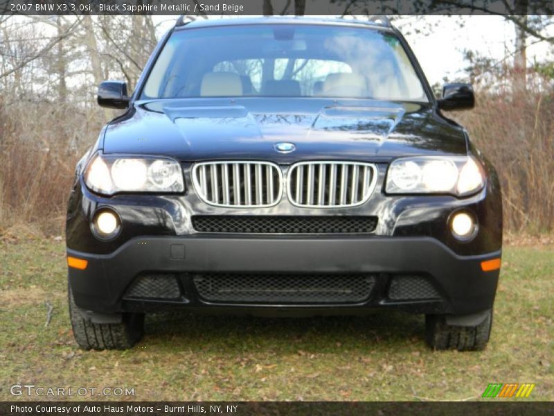 Black Sapphire Metallic / Sand Beige 2007 BMW X3 3.0si