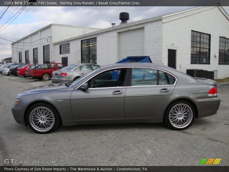 Sterling Grey Metallic / Basalt Grey/Flannel Grey 2003 BMW 7 Series 745i Sedan
