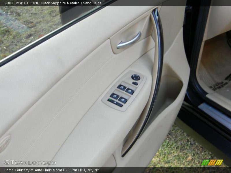 Black Sapphire Metallic / Sand Beige 2007 BMW X3 3.0si