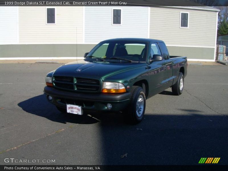 Emerald Green Pearl / Mist Gray 1999 Dodge Dakota SLT Extended Cab