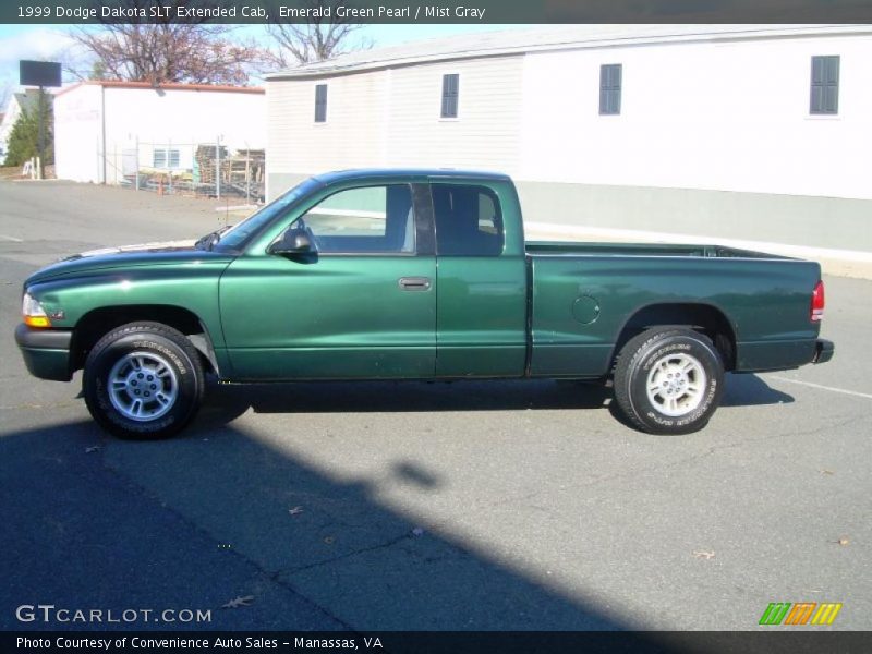 Emerald Green Pearl / Mist Gray 1999 Dodge Dakota SLT Extended Cab