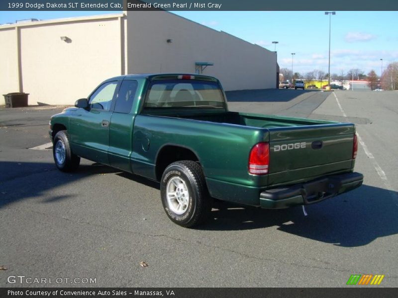 Emerald Green Pearl / Mist Gray 1999 Dodge Dakota SLT Extended Cab