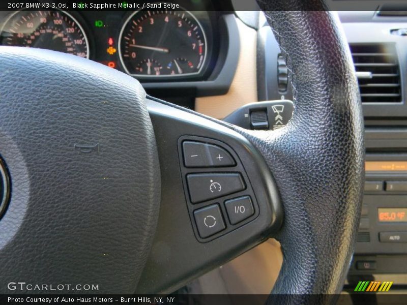 Black Sapphire Metallic / Sand Beige 2007 BMW X3 3.0si