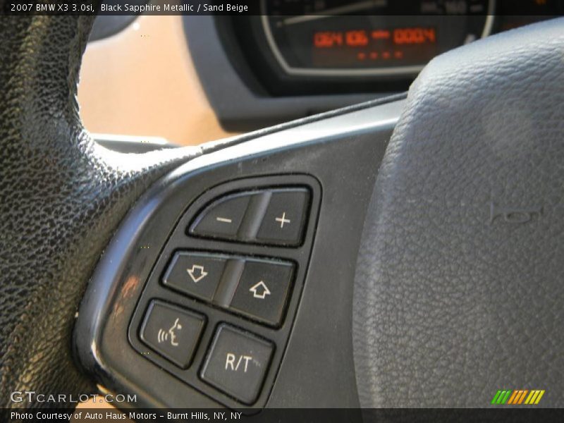 Black Sapphire Metallic / Sand Beige 2007 BMW X3 3.0si