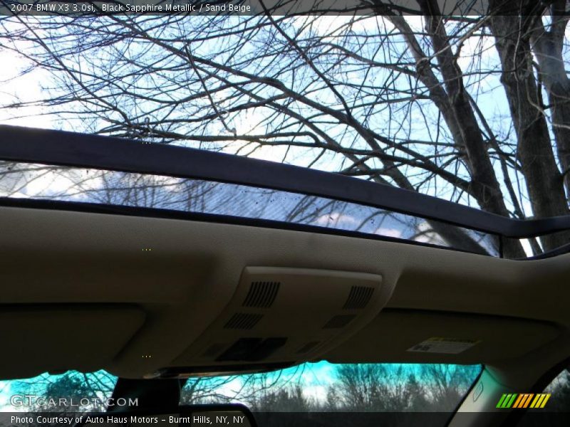 Black Sapphire Metallic / Sand Beige 2007 BMW X3 3.0si