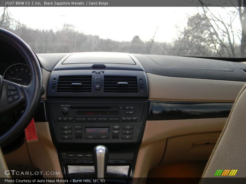 Black Sapphire Metallic / Sand Beige 2007 BMW X3 3.0si