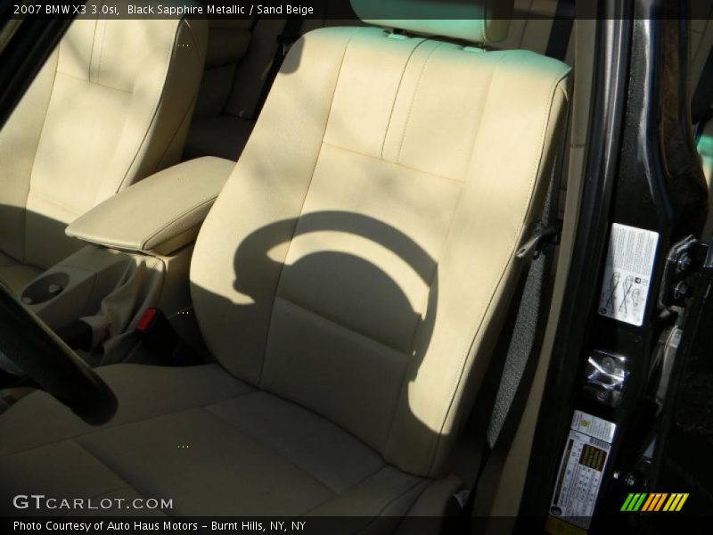Black Sapphire Metallic / Sand Beige 2007 BMW X3 3.0si