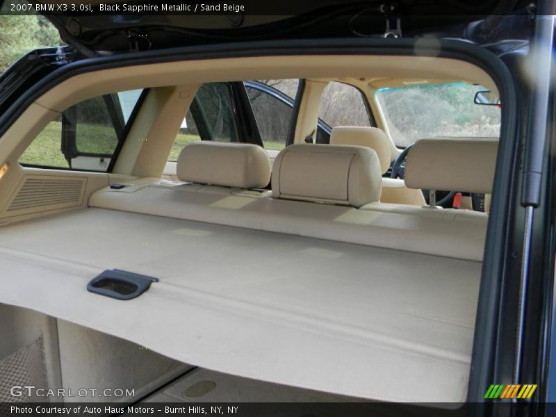 Black Sapphire Metallic / Sand Beige 2007 BMW X3 3.0si