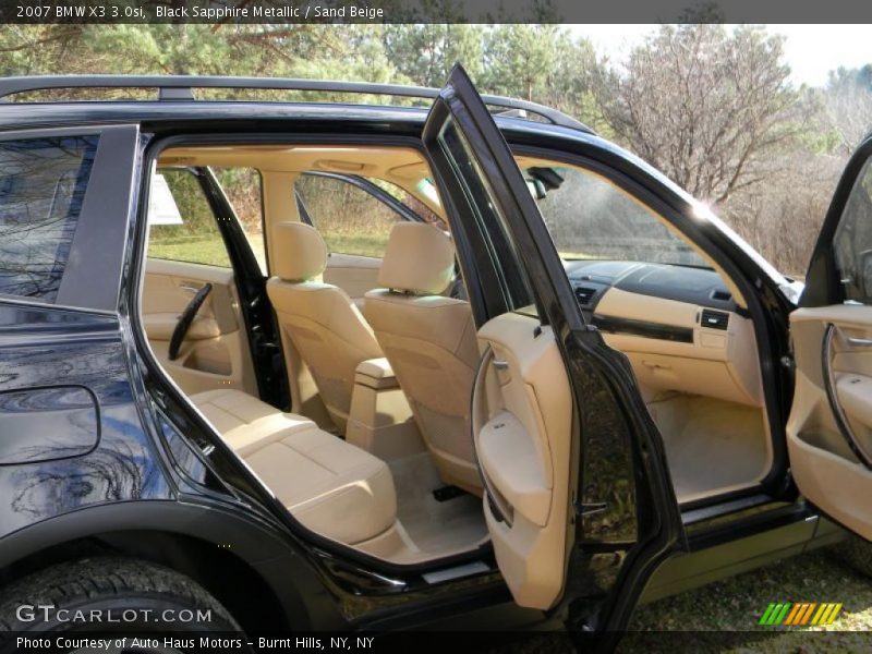Black Sapphire Metallic / Sand Beige 2007 BMW X3 3.0si