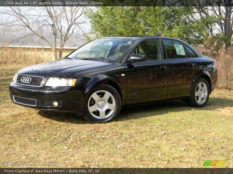 Brilliant Black / Ebony 2004 Audi A4 1.8T quattro Sedan