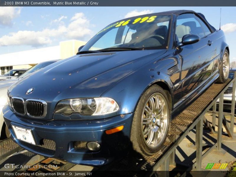 Mystic Blue Metallic / Grey 2003 BMW M3 Convertible