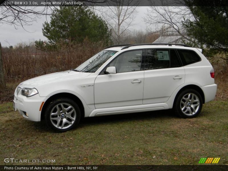 Alpine White / Sand Beige 2007 BMW X3 3.0si