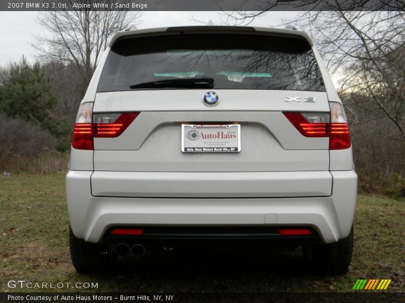 Alpine White / Sand Beige 2007 BMW X3 3.0si