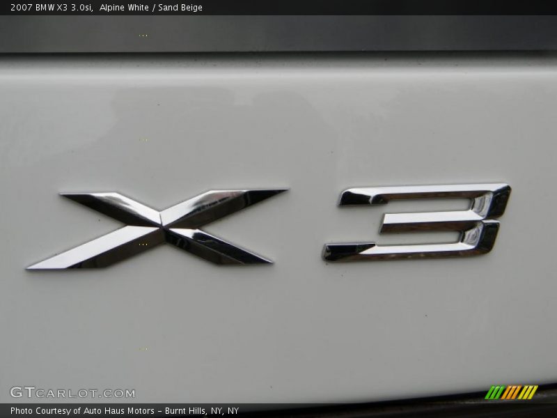  2007 X3 3.0si Logo