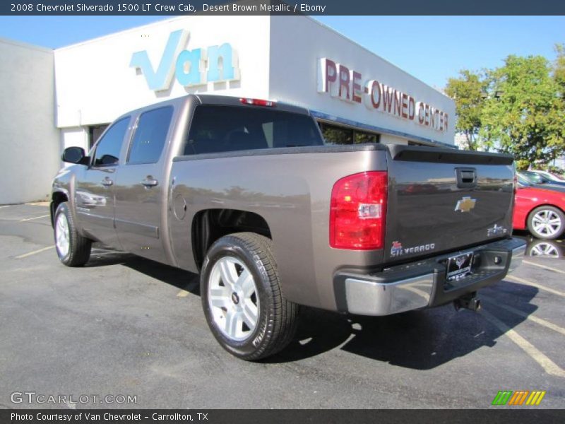 Desert Brown Metallic / Ebony 2008 Chevrolet Silverado 1500 LT Crew Cab