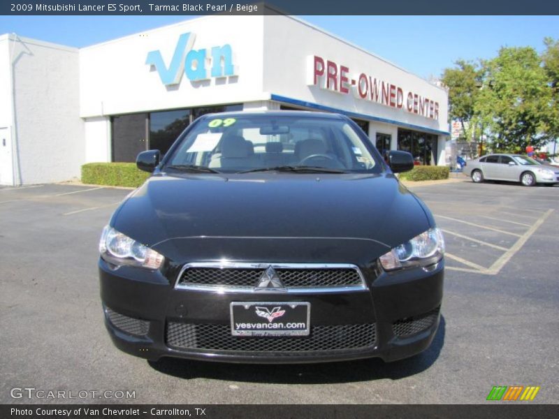 Tarmac Black Pearl / Beige 2009 Mitsubishi Lancer ES Sport