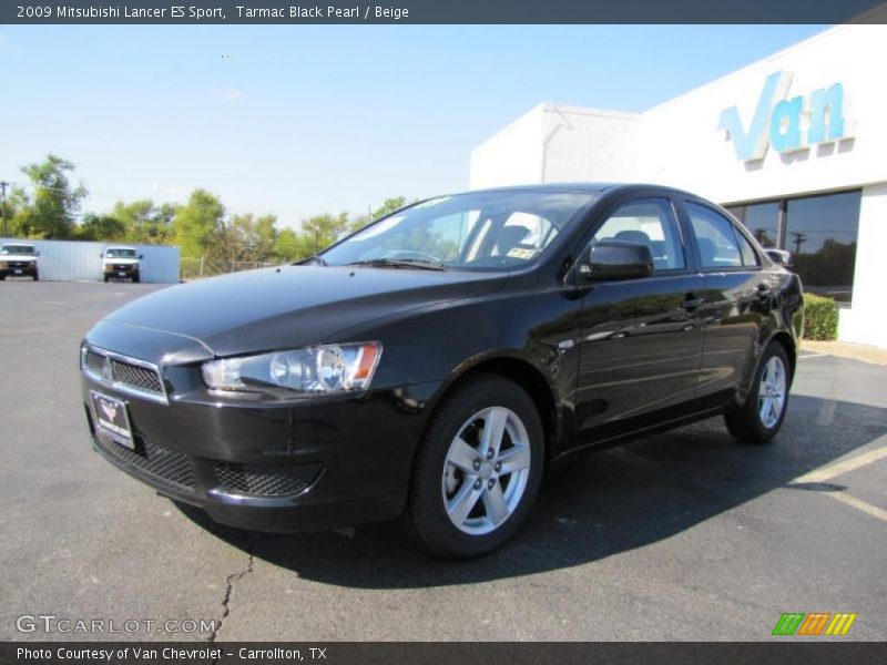 Tarmac Black Pearl / Beige 2009 Mitsubishi Lancer ES Sport