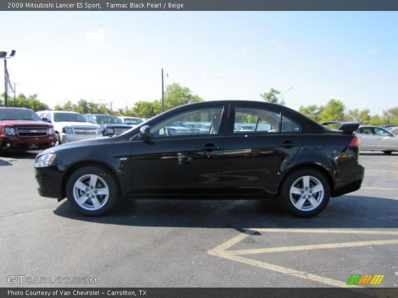Tarmac Black Pearl / Beige 2009 Mitsubishi Lancer ES Sport