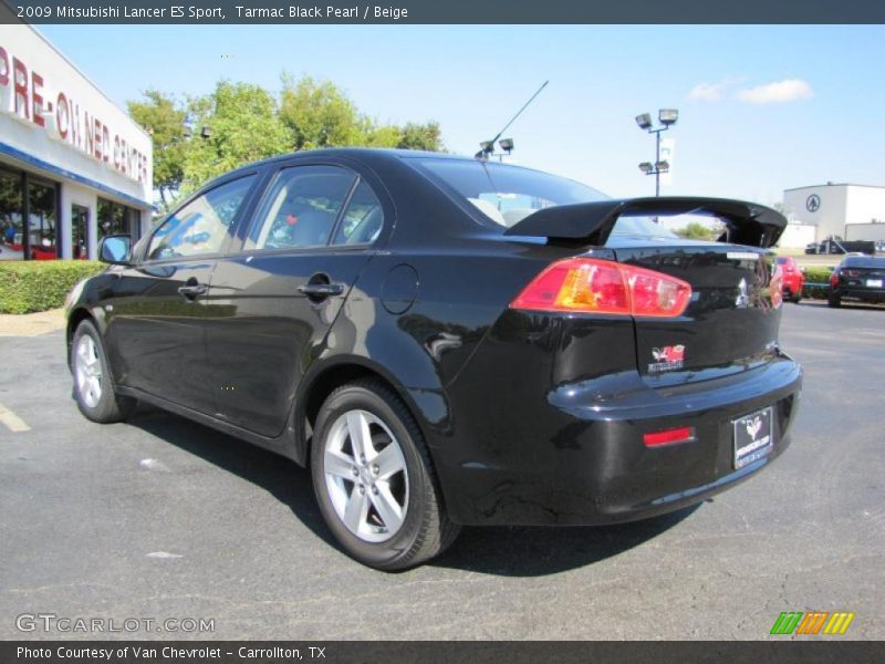 Tarmac Black Pearl / Beige 2009 Mitsubishi Lancer ES Sport