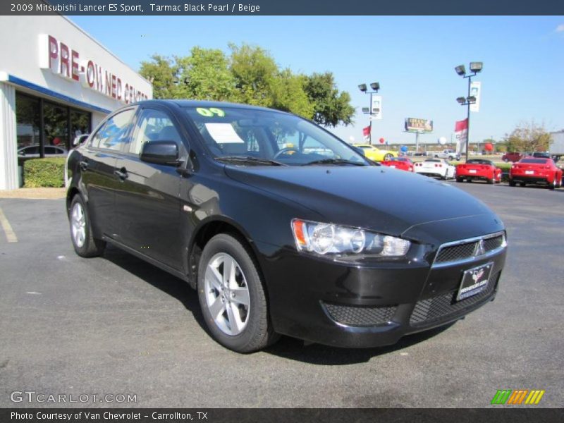 Tarmac Black Pearl / Beige 2009 Mitsubishi Lancer ES Sport