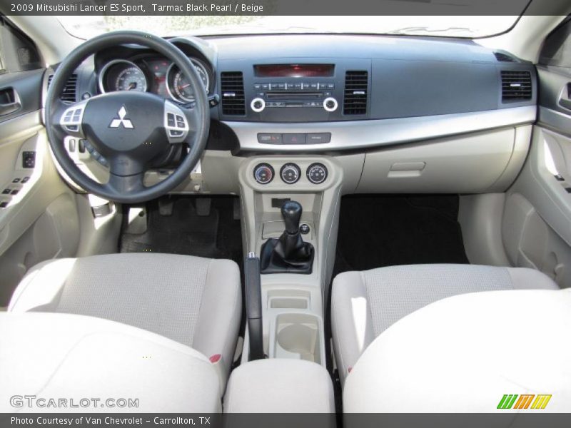 Tarmac Black Pearl / Beige 2009 Mitsubishi Lancer ES Sport