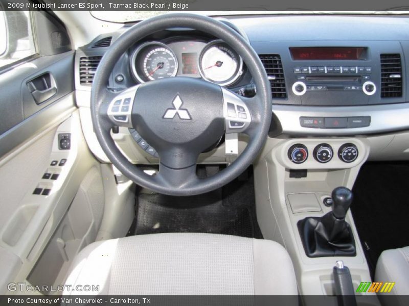 Tarmac Black Pearl / Beige 2009 Mitsubishi Lancer ES Sport