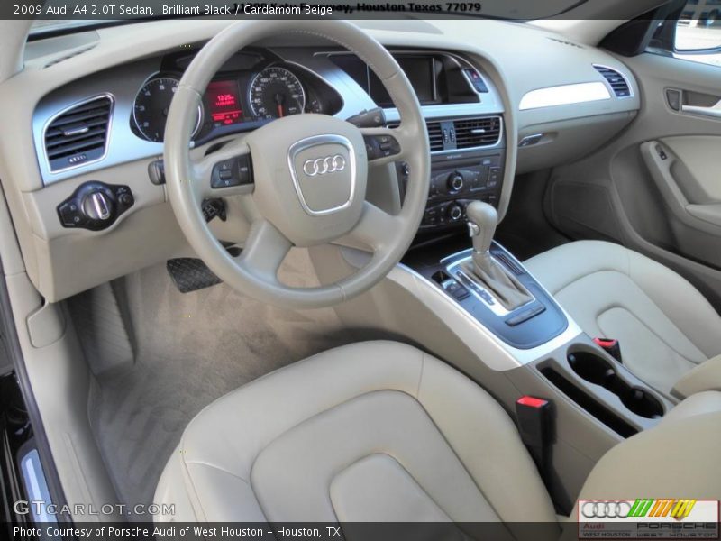 Brilliant Black / Cardamom Beige 2009 Audi A4 2.0T Sedan
