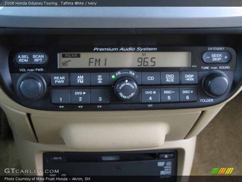 Controls of 2008 Odyssey Touring