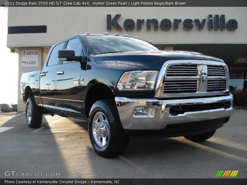 Hunter Green Pearl / Light Pebble Beige/Bark Brown 2011 Dodge Ram 2500 HD SLT Crew Cab 4x4