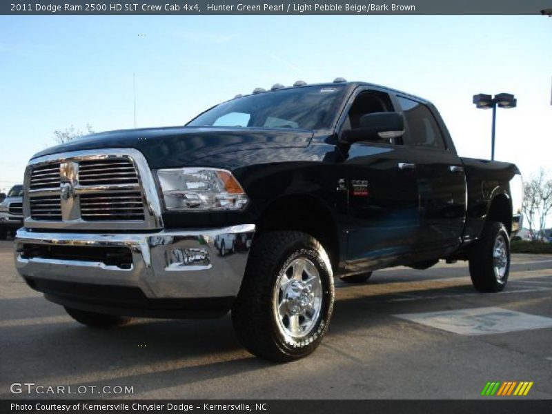 Hunter Green Pearl / Light Pebble Beige/Bark Brown 2011 Dodge Ram 2500 HD SLT Crew Cab 4x4