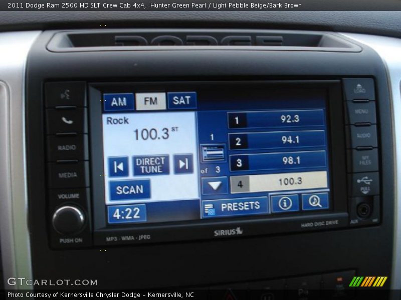 Hunter Green Pearl / Light Pebble Beige/Bark Brown 2011 Dodge Ram 2500 HD SLT Crew Cab 4x4