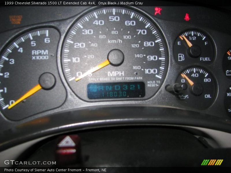 Onyx Black / Medium Gray 1999 Chevrolet Silverado 1500 LT Extended Cab 4x4
