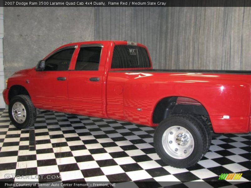 Flame Red / Medium Slate Gray 2007 Dodge Ram 3500 Laramie Quad Cab 4x4 Dually