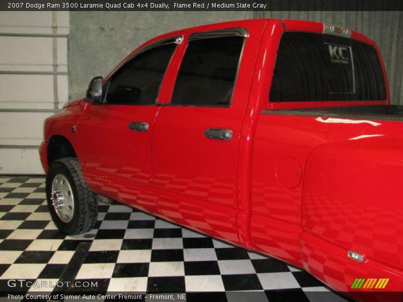 Flame Red / Medium Slate Gray 2007 Dodge Ram 3500 Laramie Quad Cab 4x4 Dually