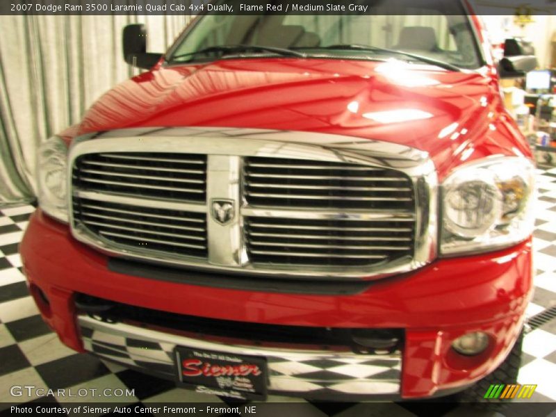 Flame Red / Medium Slate Gray 2007 Dodge Ram 3500 Laramie Quad Cab 4x4 Dually