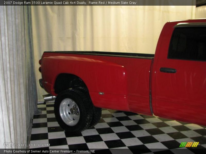 Flame Red / Medium Slate Gray 2007 Dodge Ram 3500 Laramie Quad Cab 4x4 Dually