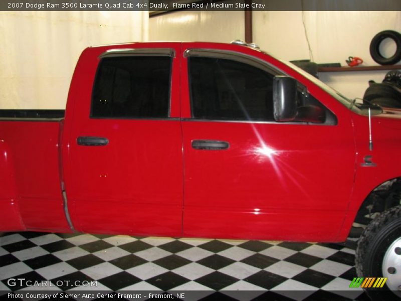 Flame Red / Medium Slate Gray 2007 Dodge Ram 3500 Laramie Quad Cab 4x4 Dually