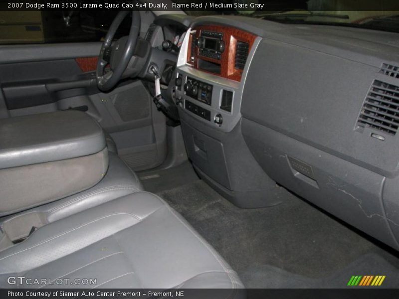 Flame Red / Medium Slate Gray 2007 Dodge Ram 3500 Laramie Quad Cab 4x4 Dually