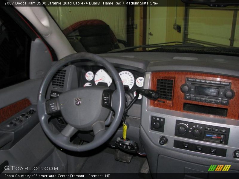 Flame Red / Medium Slate Gray 2007 Dodge Ram 3500 Laramie Quad Cab 4x4 Dually