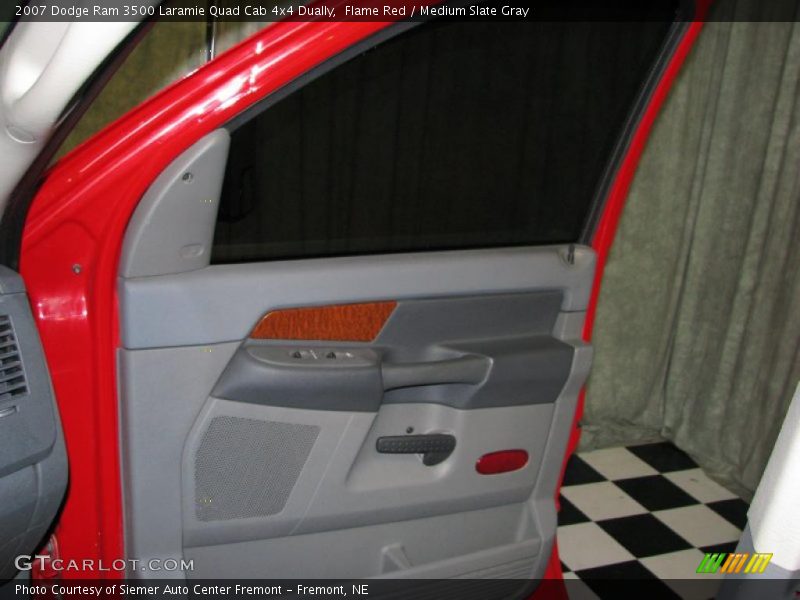 Flame Red / Medium Slate Gray 2007 Dodge Ram 3500 Laramie Quad Cab 4x4 Dually